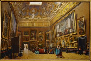 The Square Salon at the Louvre Museum by Giuseppe Castiglione