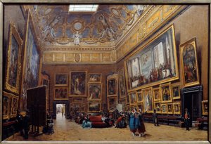 View of the Salon Square of the Louvre Museum