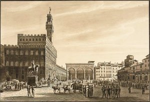 Piazza Signoria by Giuseppe Gherardi