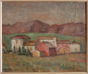 Village at the Foot of the Mountains by Giuseppe Graziosi