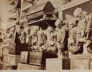 Detail of the Catacombs of the Capuchin Friars in Palermo by Giuseppe Incorpora