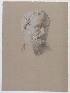 Academic Study of a Cast of a Bust of a Roman Senator by Giuseppe Longhi