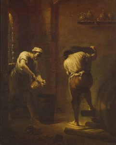 Scene in the Cellar by Giuseppe Maria Crespi
