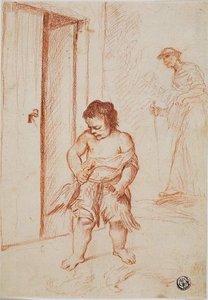 Study of Two Figures (recto); Fragmentary Copy (verso)