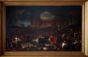 The fair in Poggio a Caiano in Tuscany, Italy by Giuseppe Maria Crespi