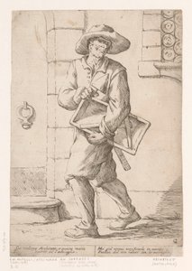 Bricklayer by Giuseppe Maria Mitelli (signed by artist)