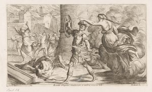 Spirit of Creusa Appears to Aeneas by Giuseppe Maria Mitelli