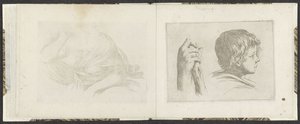 Hand with a Wooden Stick and Head of a Boy (series titles: Tekenvoorbeelden, Mitelli intaglio)
