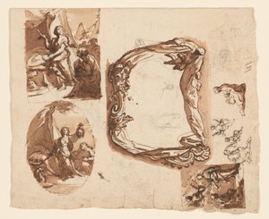 Judith and Holofernes and Other Studies (recto); Diana and Endymion (verso) by Giuseppe Nicola Nasini