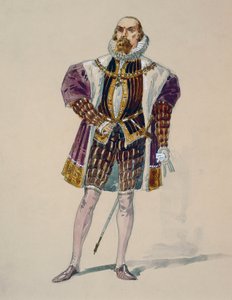 Costume for Alvise in Act III of La Gioconda by Amilcare Ponchielli, sketch by Giuseppe Palanti