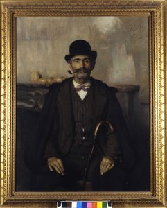 Portrait of Giuseppe Giani, the mediator. Painting by Giovanni Pellizza da Volpedo (1868-1907)