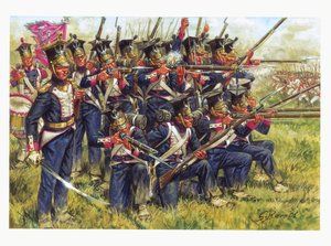 Polish Line Infantry at the Battle of Leipzig in October 1813 (Illustration by Giuseppe Rava) by Giuseppe Rava