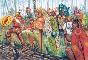 Horde of German Warriors by Giuseppe Rava