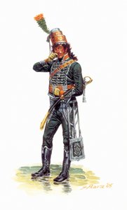 Portrait of Joachim Murat (1767-1815) young soldier in hunter