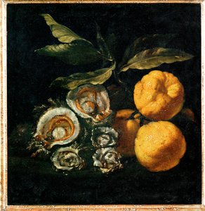 Still-life with oysters and quince