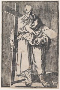 Saint Philip Standing Holding a Book and a Cross by Giuseppe Scolari