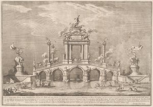 A Triumphal Bridge Adorned with Relics of the City of Ercolano, 1755 by Giuseppe Vasi
