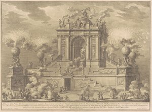 The Prima Macchina for the Chinea of 1767: A Triumphal Arch with the Farnese Hercules by Giuseppe Vasi