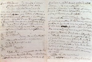 Handwritten letter of Giuseppe Verdi to Aida librettist Antonio Ghislanzoni by Giuseppe Verdi