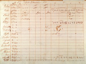 Page of First Edition of Musical Score of Un Ballo in Maschera, Opera by Giuseppe Verdi by Giuseppe Verdi