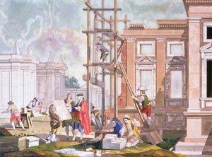 Architecture, from a series of four illustrating the Fine Arts by Giuseppe Zocchi