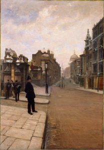 A Sunday in London by Giuseppe or Joseph de Nittis