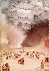 Rain of Ashes or the Eruption of Vesuvius by Giuseppe or Joseph de Nittis