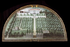 View of Villa di Marignolle near Florence, Italy