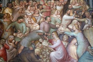 Massacre of the Innocents, Padua Baptistery Ceiling Frescoes, 14th Century, by Giusto de Menabuoi by Giusto di Giovanni de