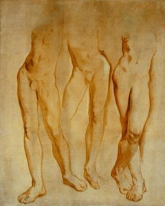 Three Studies of a Male Nude by Glyn Warren Philpot