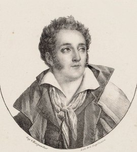 Portrait of the composer François Charles Mansui by Godefroy Engelmann