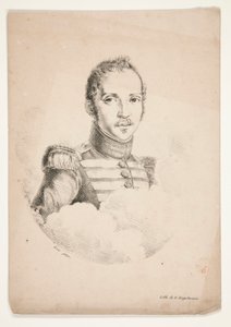 Unknown (Bust-Length Portrait of a Soldier) by Godefroy Engelmann