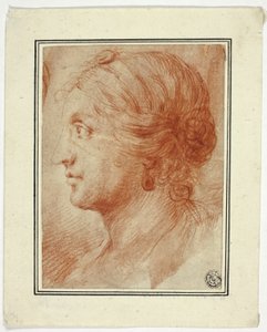 Bust of Woman in Profile to Left