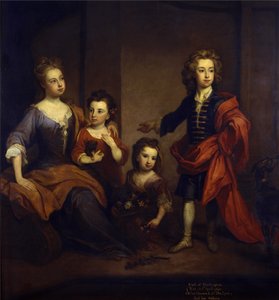 Portrait of Richard Boyle, 3rd Earl of Burlington, with His Three Sisters, Elizabeth, Juliana and Jane Boyle