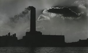 Thames side power station, London 1950s by Godfrey Macdominic