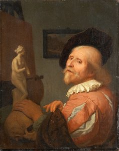 Portrait of an Artist in His Studio by Godfried Schalcken
