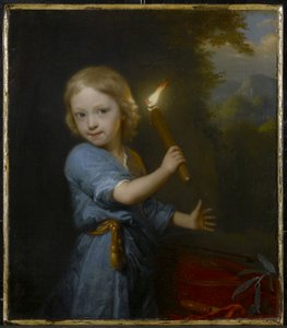 Boy Holding a Torch