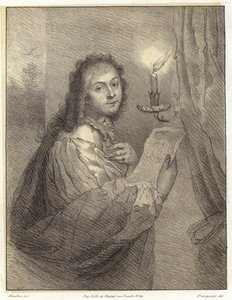 Woman with Candle by Godfried after Schalken or Schalcken