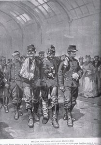 Belgian Wounded Returning from Liege by Gordon Frederick Browne