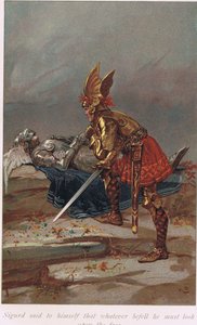 Sigurd said to himself that whatever befell, he must look on the face, illustration from 