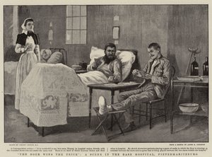 The Boer Wins the Trick, A Scene in the Base Hospital, Pietermaritzburg by Gordon Frederick Browne