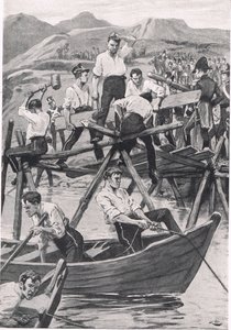 The Construction of the Bridge Over the Guadiana, Illustration from 