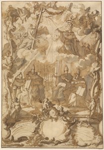 A Thesis Design with Doctors of the Church by Gottfried Eichler the Younger