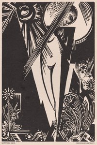 Untitled (Girl with Bird of Paradise) by Gottfried Graf