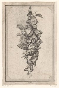 Trophy with Eagle, Vase, and Helmet by Gottlieb Friedrich Riedel