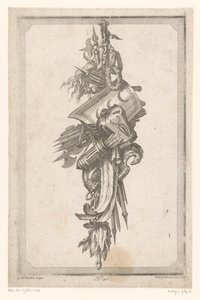 Trophy with Shield and Headgear by Gottlieb Friedrich Riedel