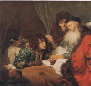 Isaac blessing Jacob
