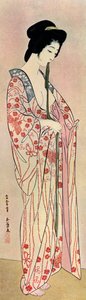 A Japanese Woman Wearing a Nagajuban, 1920-1930 by Goyo Hashiguchi