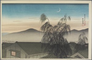 Evening Moon over Kobe, January 1920 by Goyo Hashiguchi