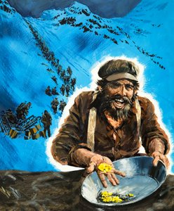 Panning for Gold During the Klondike Gold Rush
